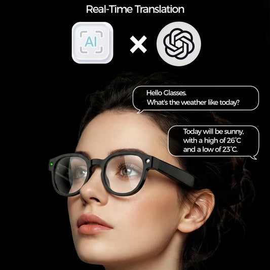 6K HD KI-Kamerabrille – 800MP, Photochrom, Bluetooth, ChatGPT & Musik