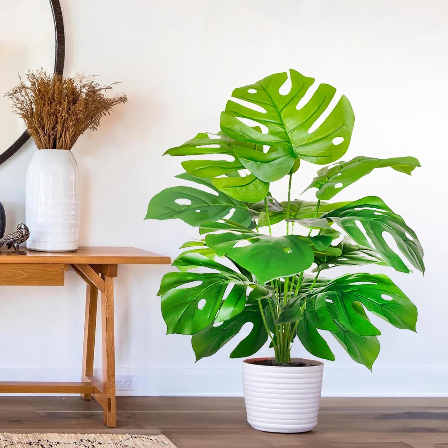 Künstliche Pflanzen Deko – Tropische Monstera für Wohnzimmer