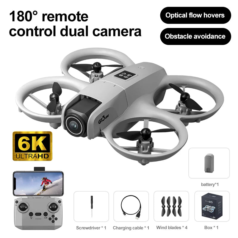 GT3 RC Drohne 8K – 5G HD Luftaufnahmen, Hinderniserkennung, Dual-Kamera & Quadcopter
