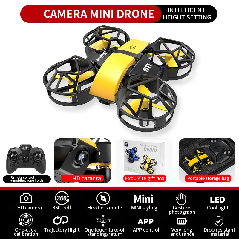 DWI D12 Mini Drohne mit Kamera – App-gesteuert, 4-Kanal, für Innen & Außen