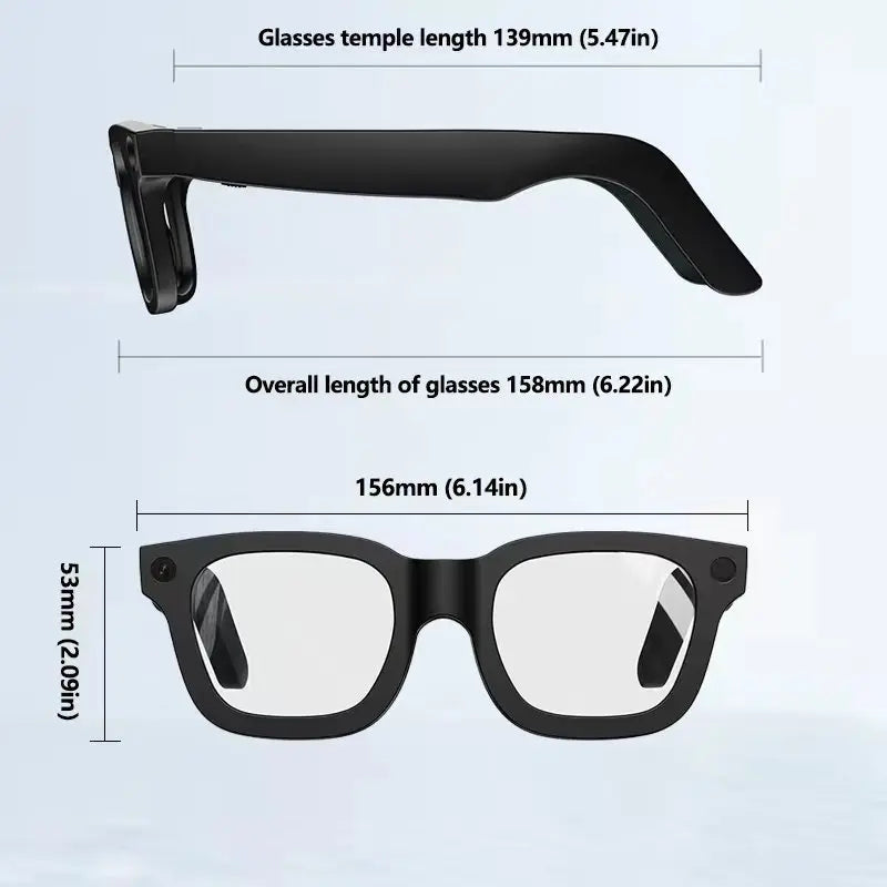 Smart Glasses HD E02 – 8MP Kamera, KI-Übersetzung, WLAN & Bluetooth