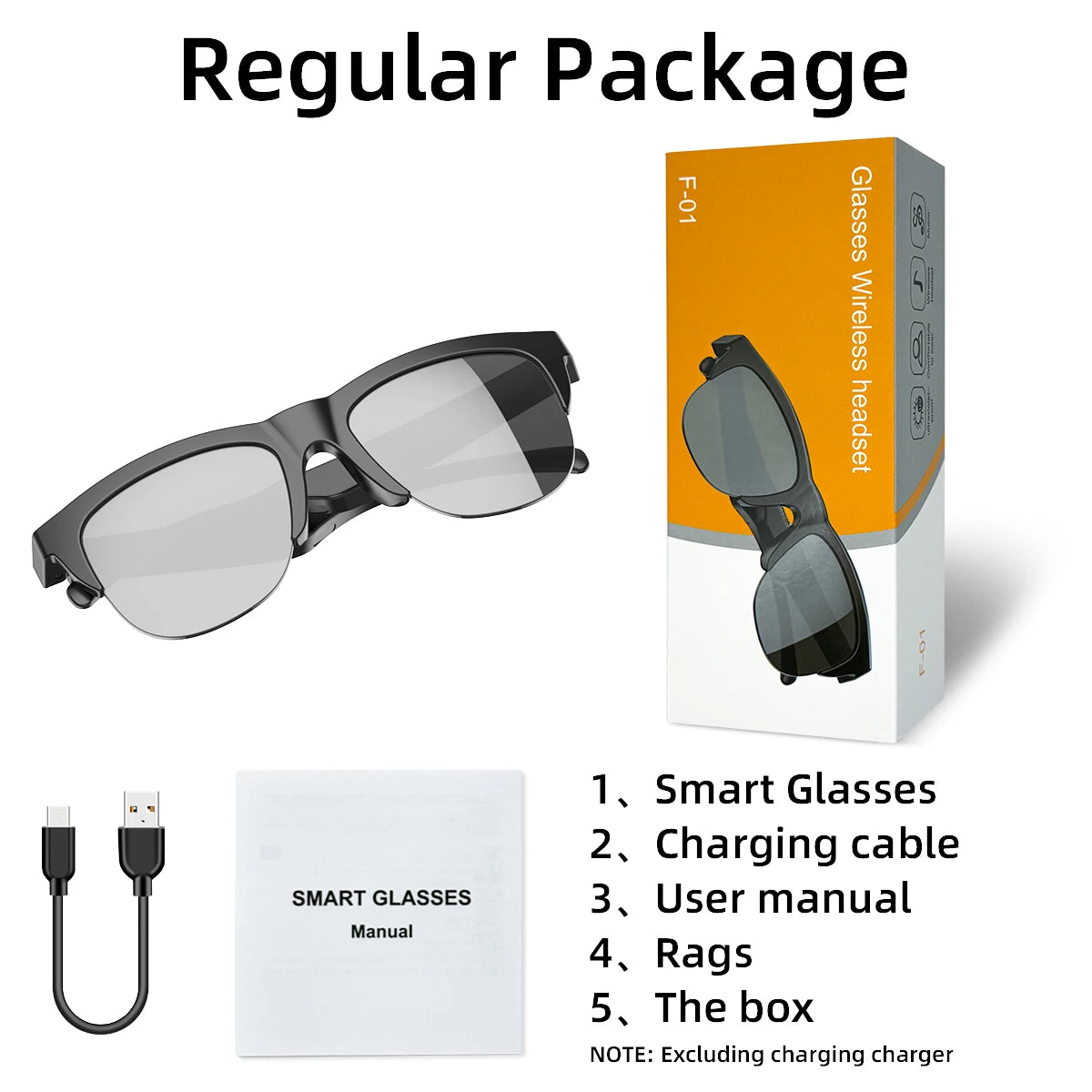Bluetooth Smart Glasses V5.3 – Musik, Anrufe & UV-Schutz Sonnenbrille