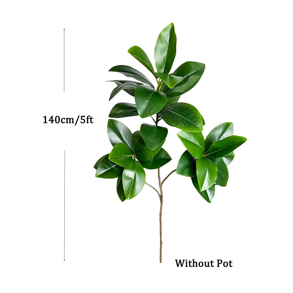 Kunstbaum Ficus & Magnolia – Realistische Kunstpflanze für Innen & Außen (74–140 cm)