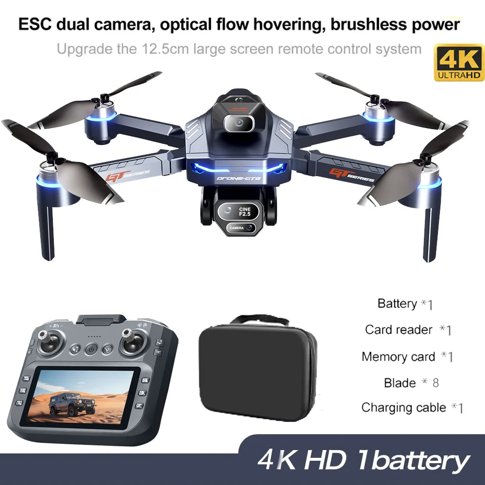 GT8 Drohne – 4K/8K Kamera, GPS, Brushless, Hinderniserkennung, 20 Min.