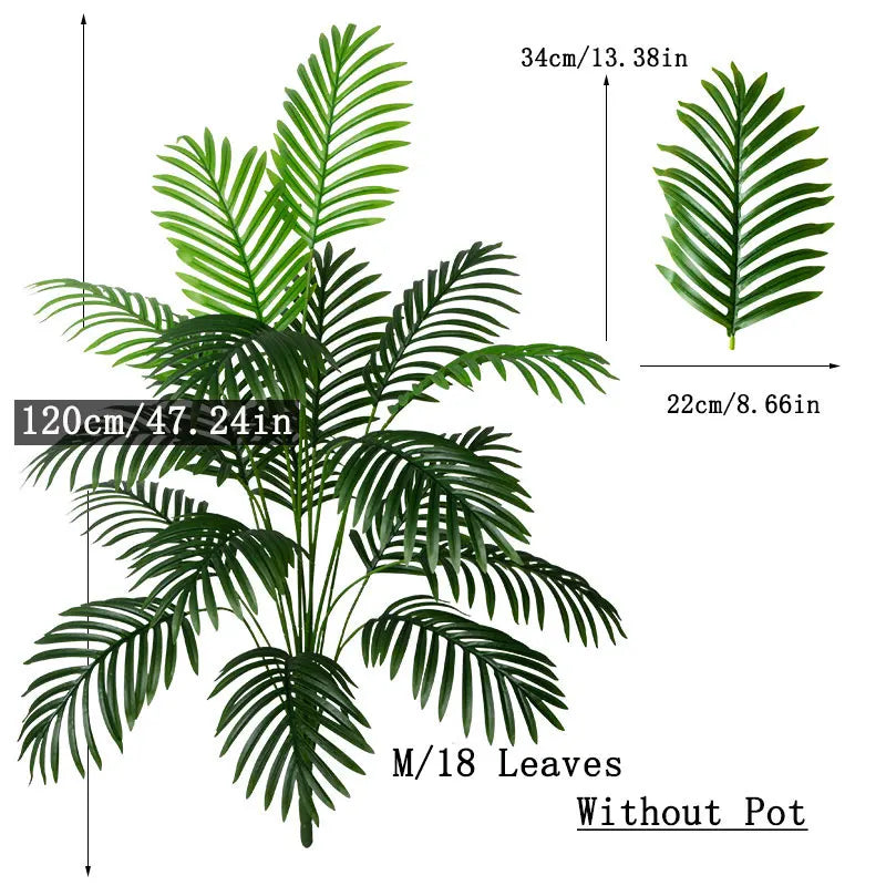 Künstliche Palme 90–120cm – Große Monstera Pflanze für Garten & Heim