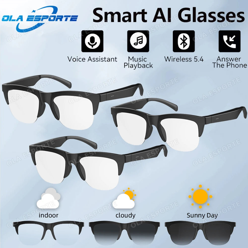 Bluetooth Sport Sonnenbrille – Musik, Anrufe, KI-Übersetzung & UV-Schutz