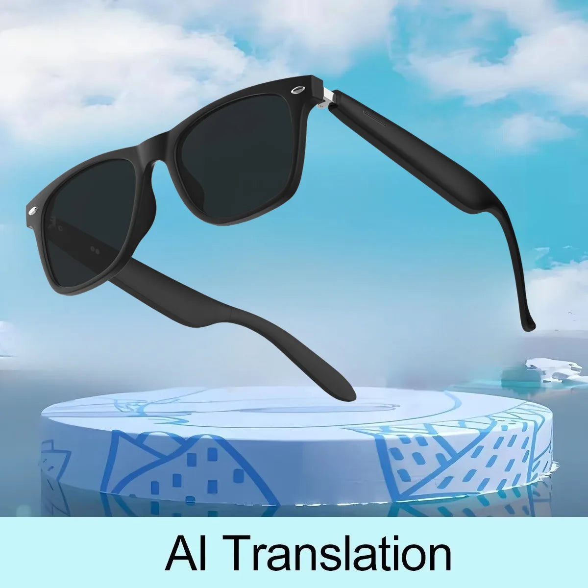 AI Smart Glasses – Bluetooth, KI-Übersetzung, UV-Schutz & Fernauslöser