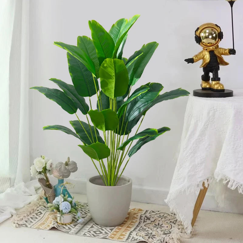 Große Künstliche Palme – Bananenblatt & Monstera für Heim & Garten