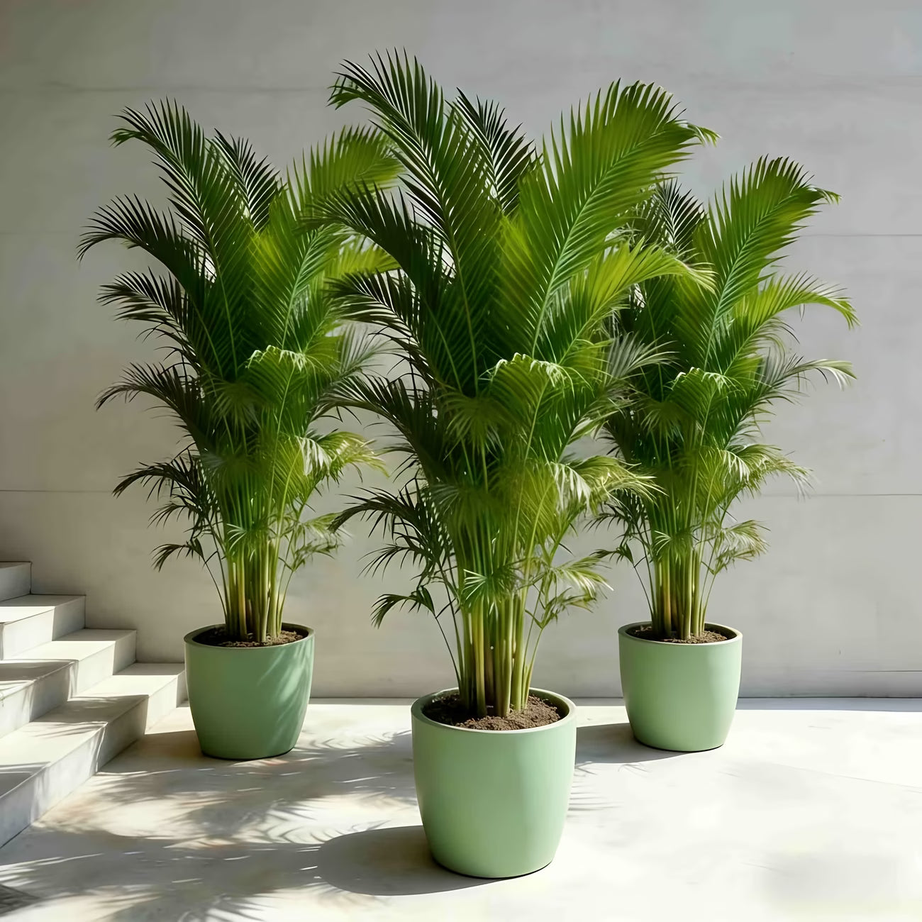 Große künstliche Palme mit 36 Blättern, 3 Stück