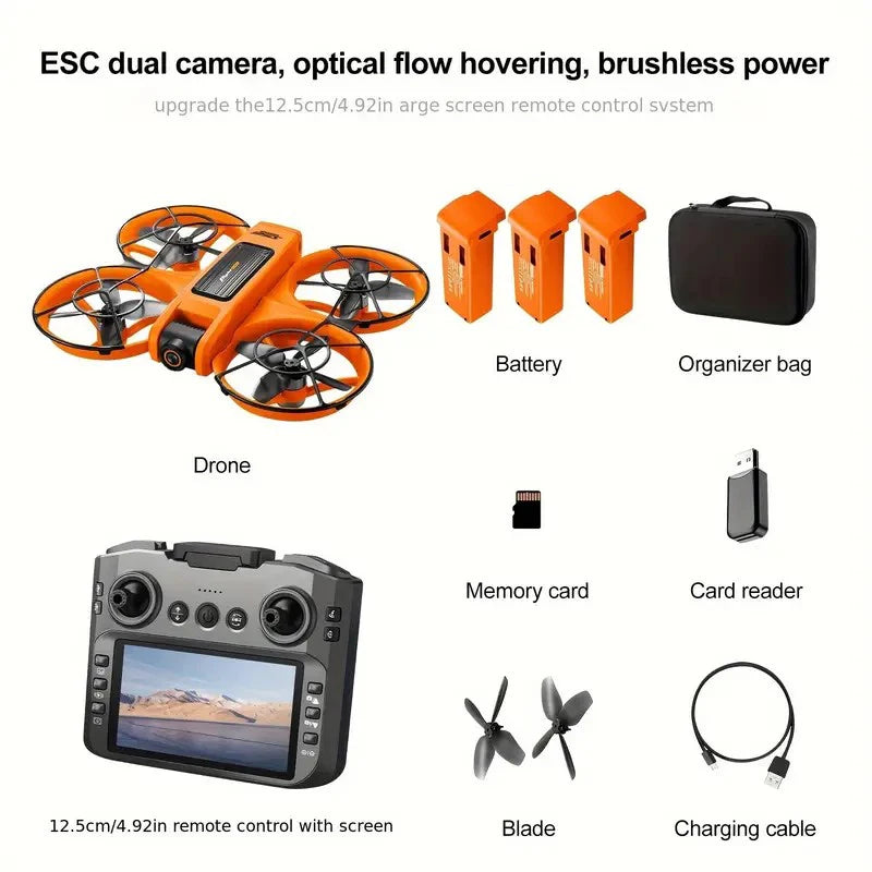 S156 Drohne – HD Dual-Kamera, 4,92-Zoll Display, Brushless Motor, Optical Flow