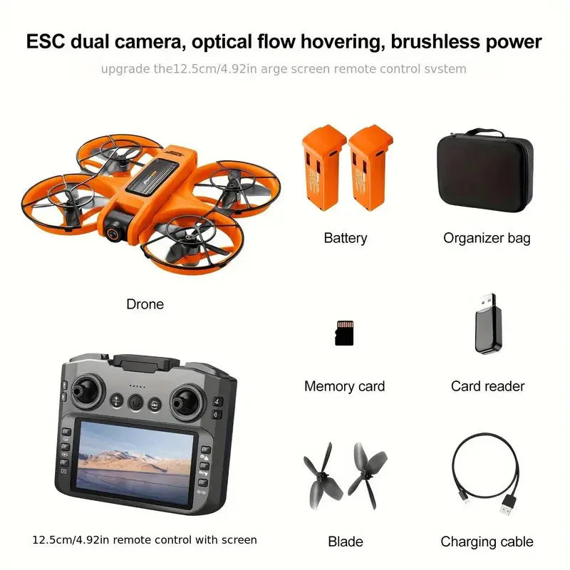 S156 Drohne – HD Dual-Kamera, 4,92-Zoll Display, Brushless Motor, Optical Flow