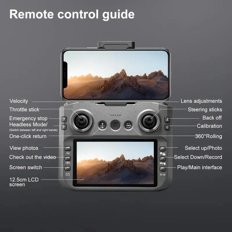 S156 Drohne – HD Dual-Kamera, 4,92-Zoll Display, Brushless Motor, Optical Flow