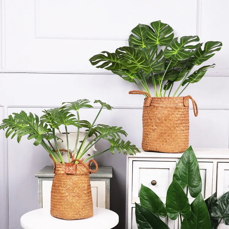 Künstliche Pflanzen Set 3er – Monstera & Palme für Heim & Hochzeit