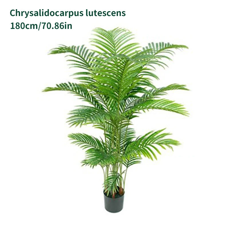Große Kunstpflanze Monstera & Bambus – Tropische Deko-Pflanze mit Blumentopf für Innen & Außen