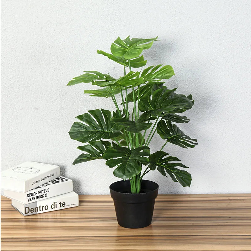 Künstliche Pflanzen Set 3er – Monstera & Palme für Heim & Hochzeit