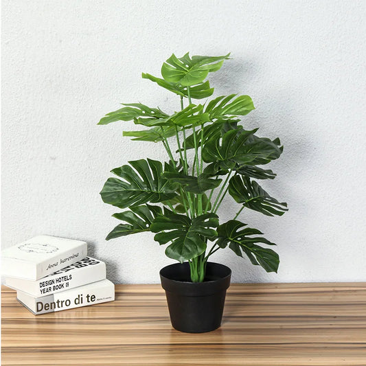 Künstliche Pflanzen Set 3er – Monstera & Palme für Heim & Hochzeit