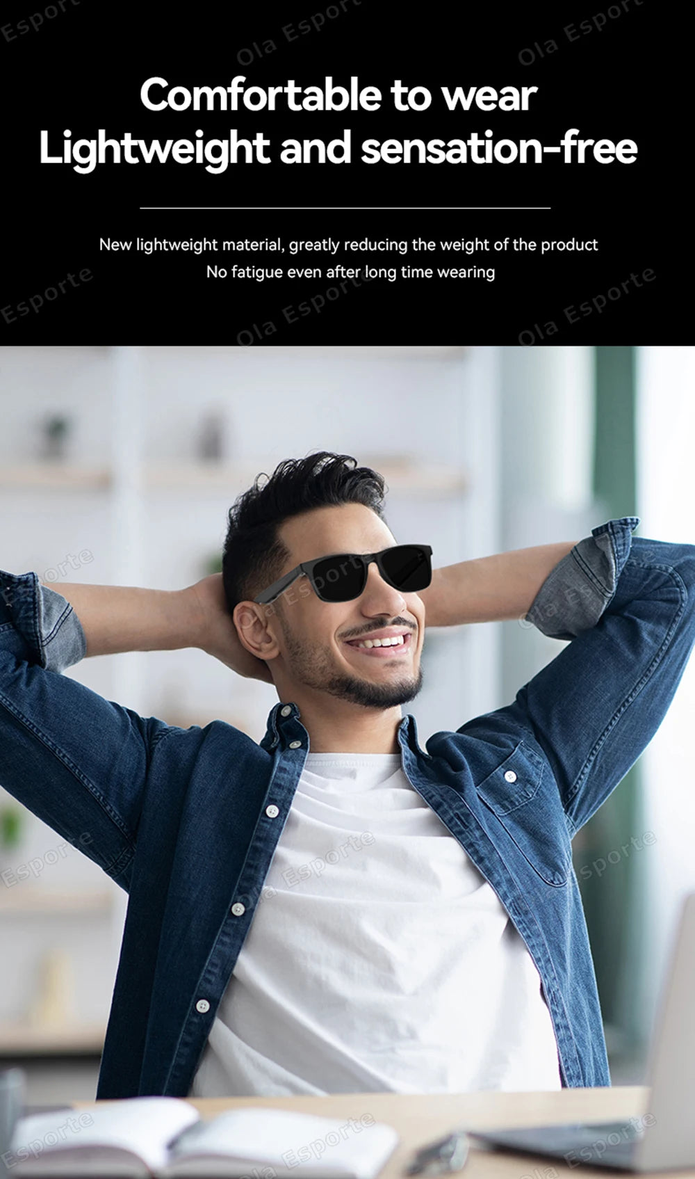 AI Smart Glasses – Bluetooth 5.3, Musik, Anrufe & offenes Audio
