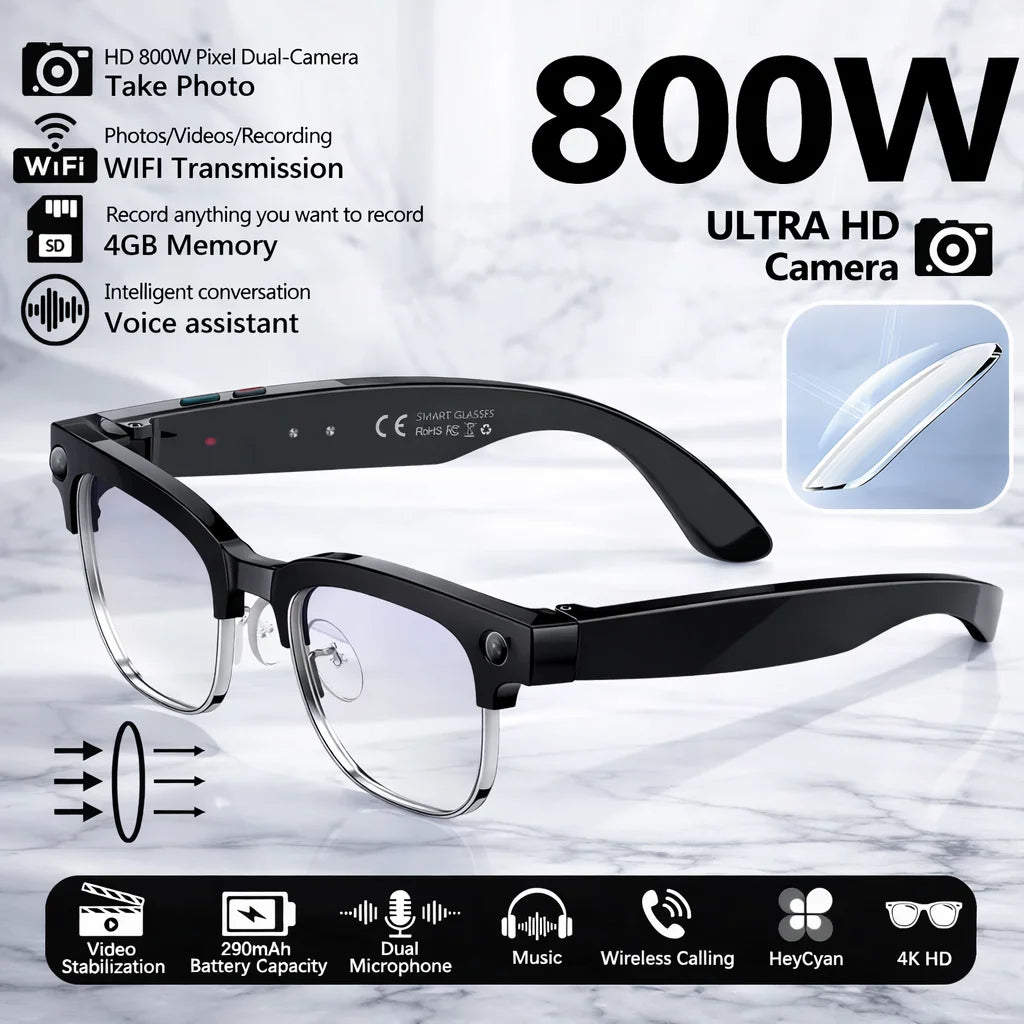 TAVYU W630 KI Smart Brille – Dual-Kamera, ChatGPT 4.0 & Bluetooth