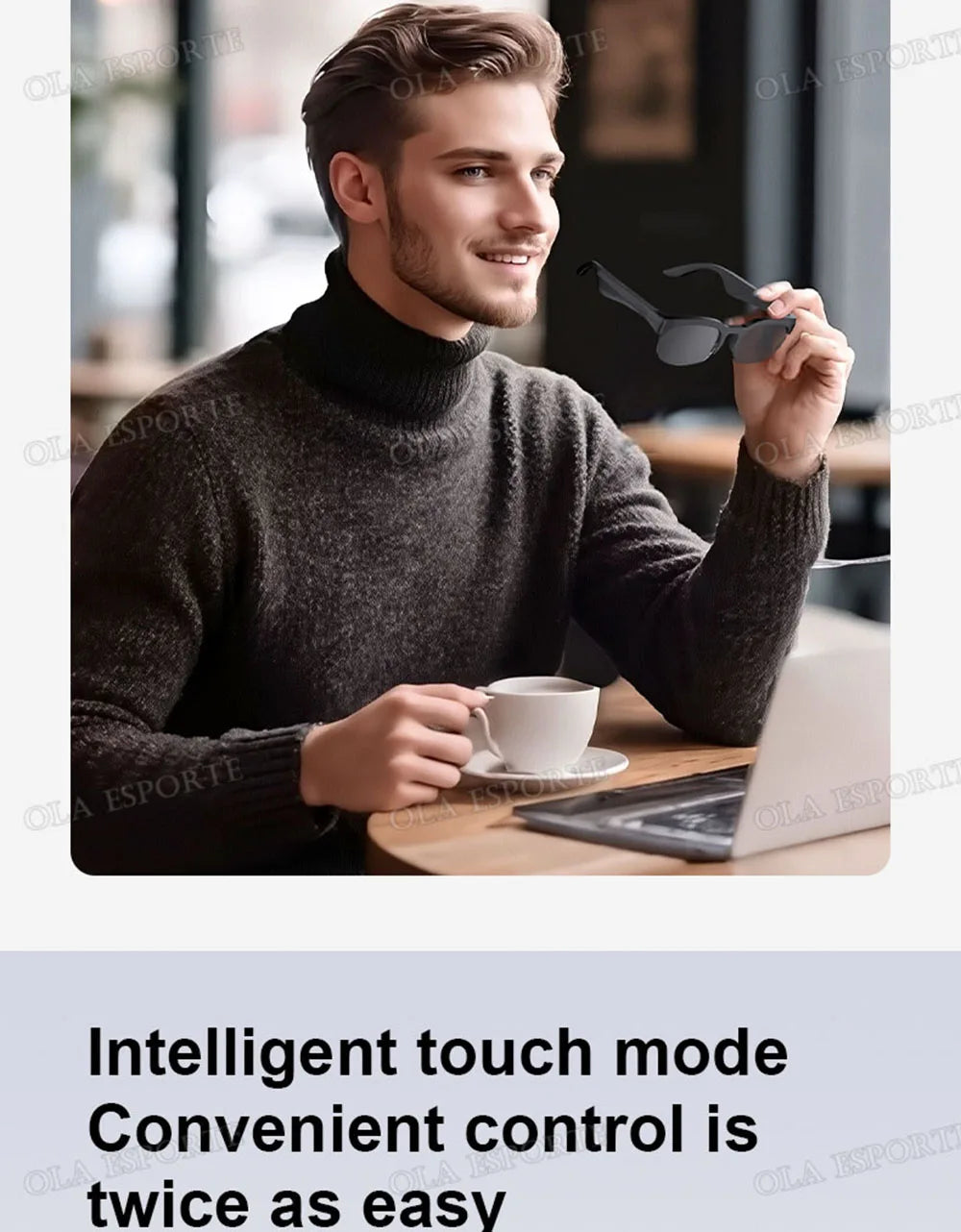 Smart Audio Brille – Bluetooth 5.3, Übersetzung in 144 Sprachen & 6h Akku