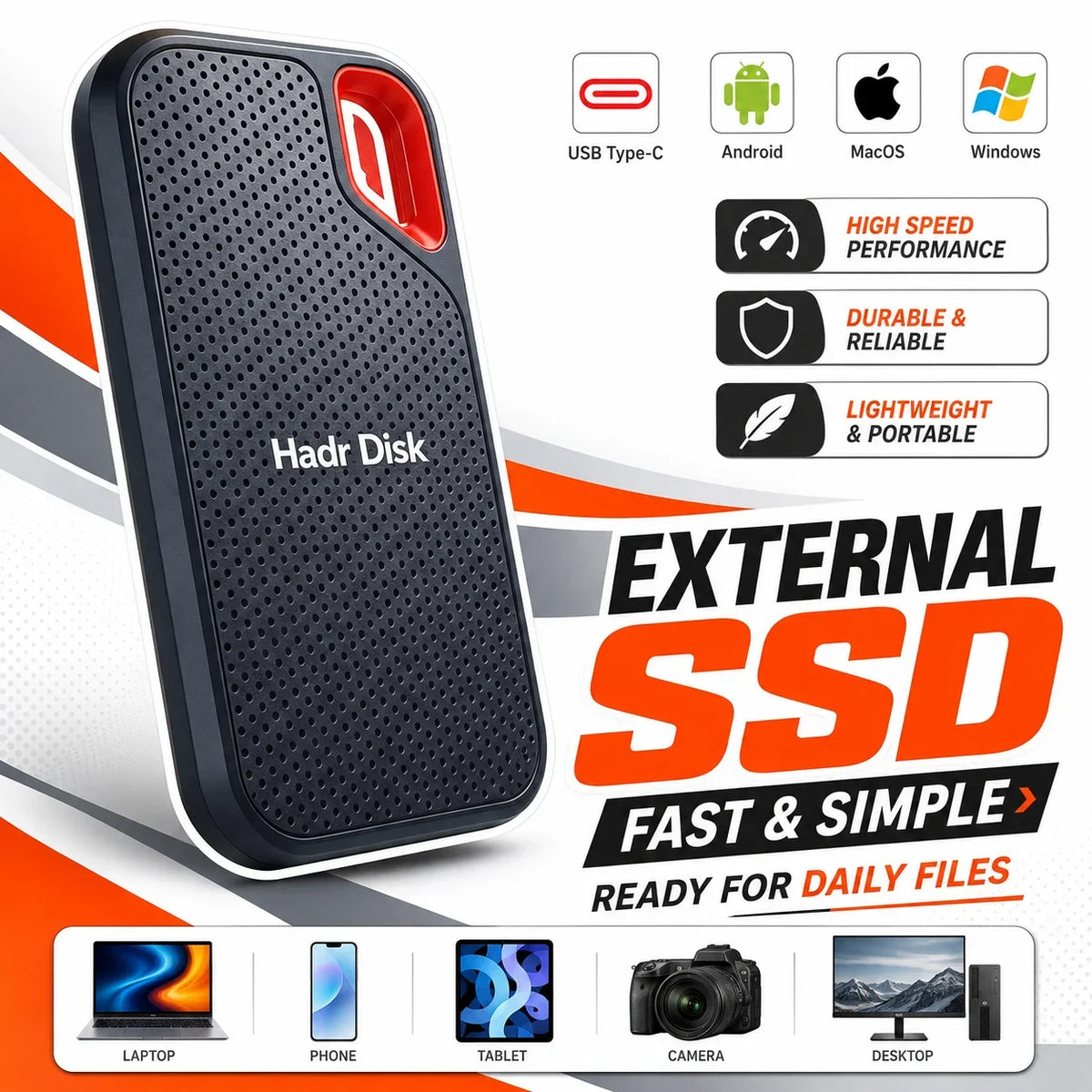 Portable SSD Festplatte – USB 3.1 Type-C, bis zu 2TB, für Laptop, Mac & Smartphone – Bild 7