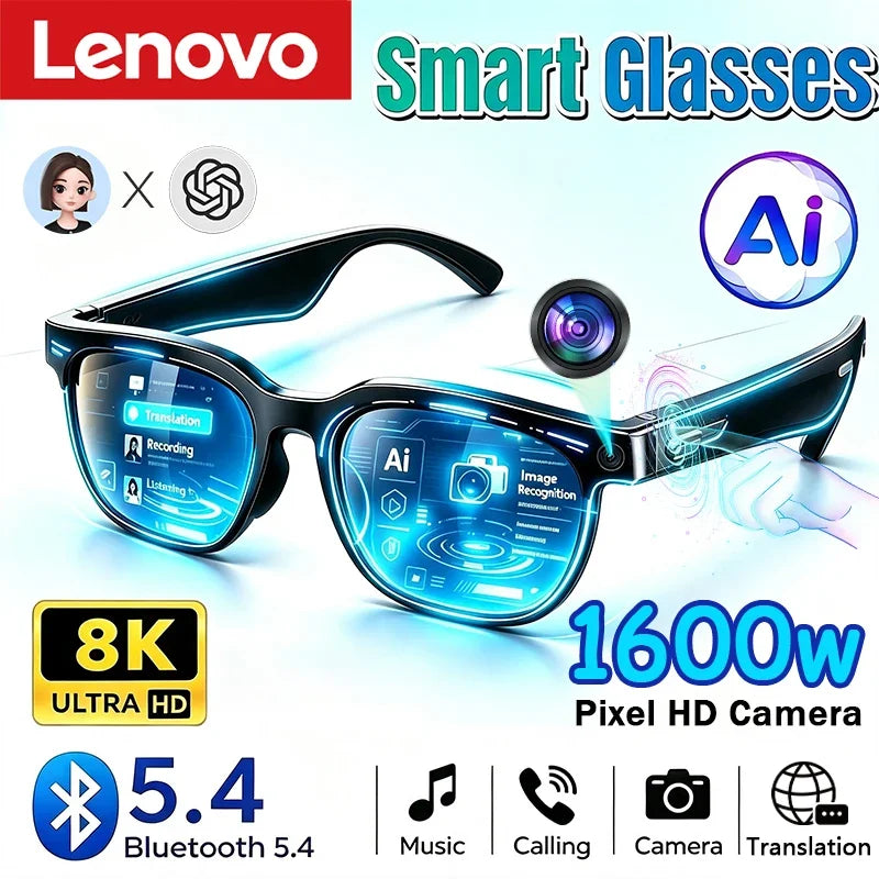 Lenovo Bluetooth-Smart-Brille für Musik und Anrufe – Produktbild 1