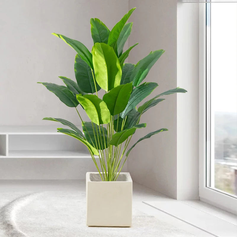 Große Künstliche Palme – Bananenblatt & Monstera für Heim & Garten