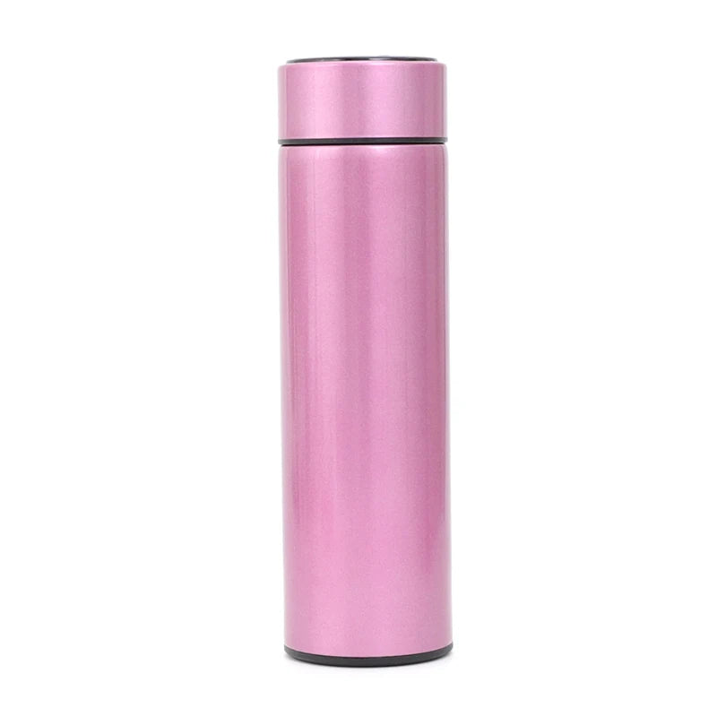 Thermos Trinkflasche 450ml – Edelstahl mit LED Temperaturanzeige & Teefilter