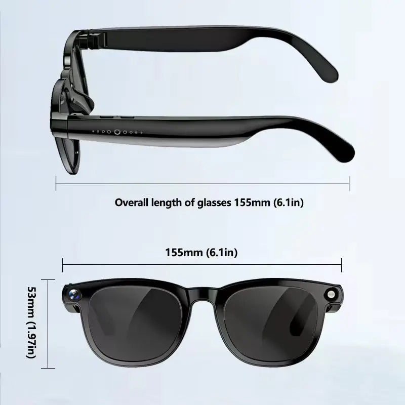 KI Smart Brille 2026 – 800W HD Kamera, KI-Bilderkennung, KI-Konversation & Übersetzung