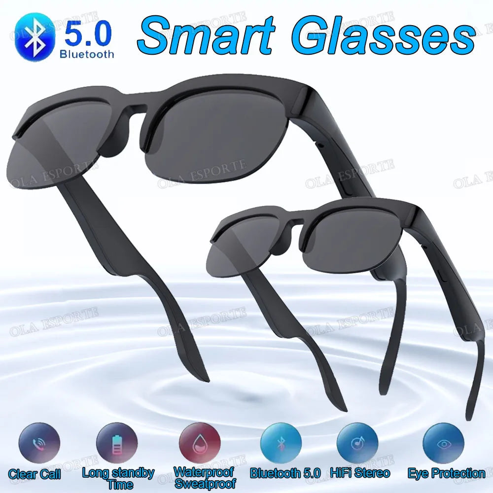 Smart Audio Brille – Bluetooth 5.3, Übersetzung in 144 Sprachen & 6h Akku