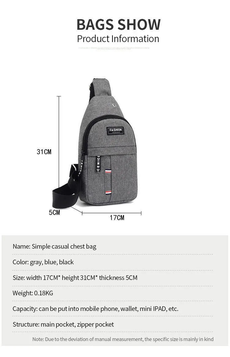 Bauchtasche Nylon – Leicht, Wasserdicht & Ideal für Sport, Outdoor & Reisen