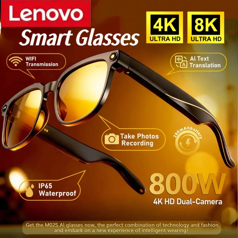 Lenovo AI Smart Glasses 2026 – 8K Kamera, Übersetzung, Musik & Bluetooth