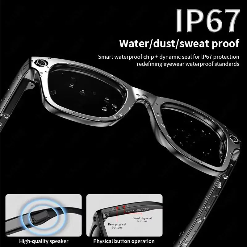 2026 KI Smart-Brille 8MP – 100+ Sprachen Übersetzung, Bluetooth, Musik & Video