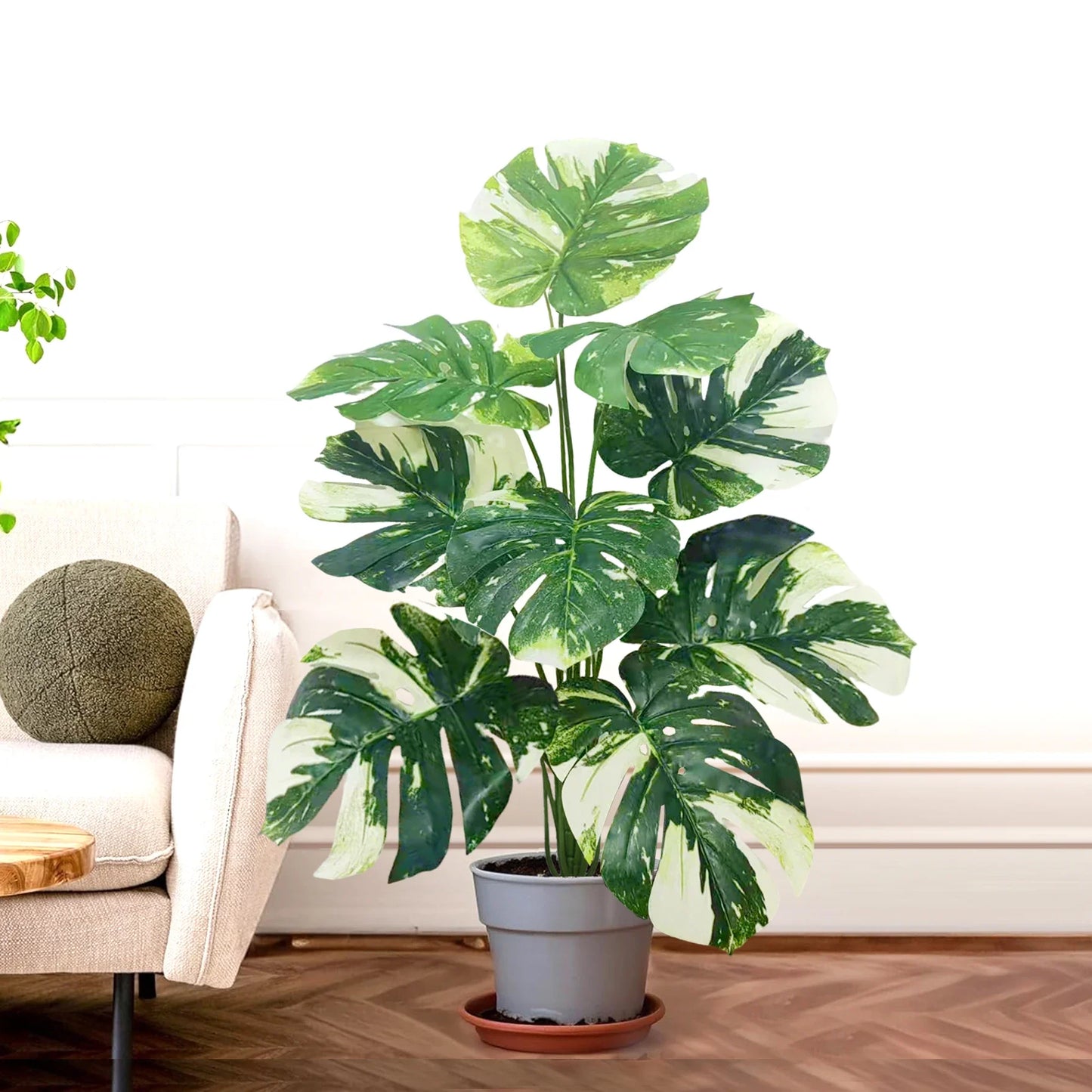 Künstliche Pflanzen Deko – Tropische Monstera für Wohnzimmer