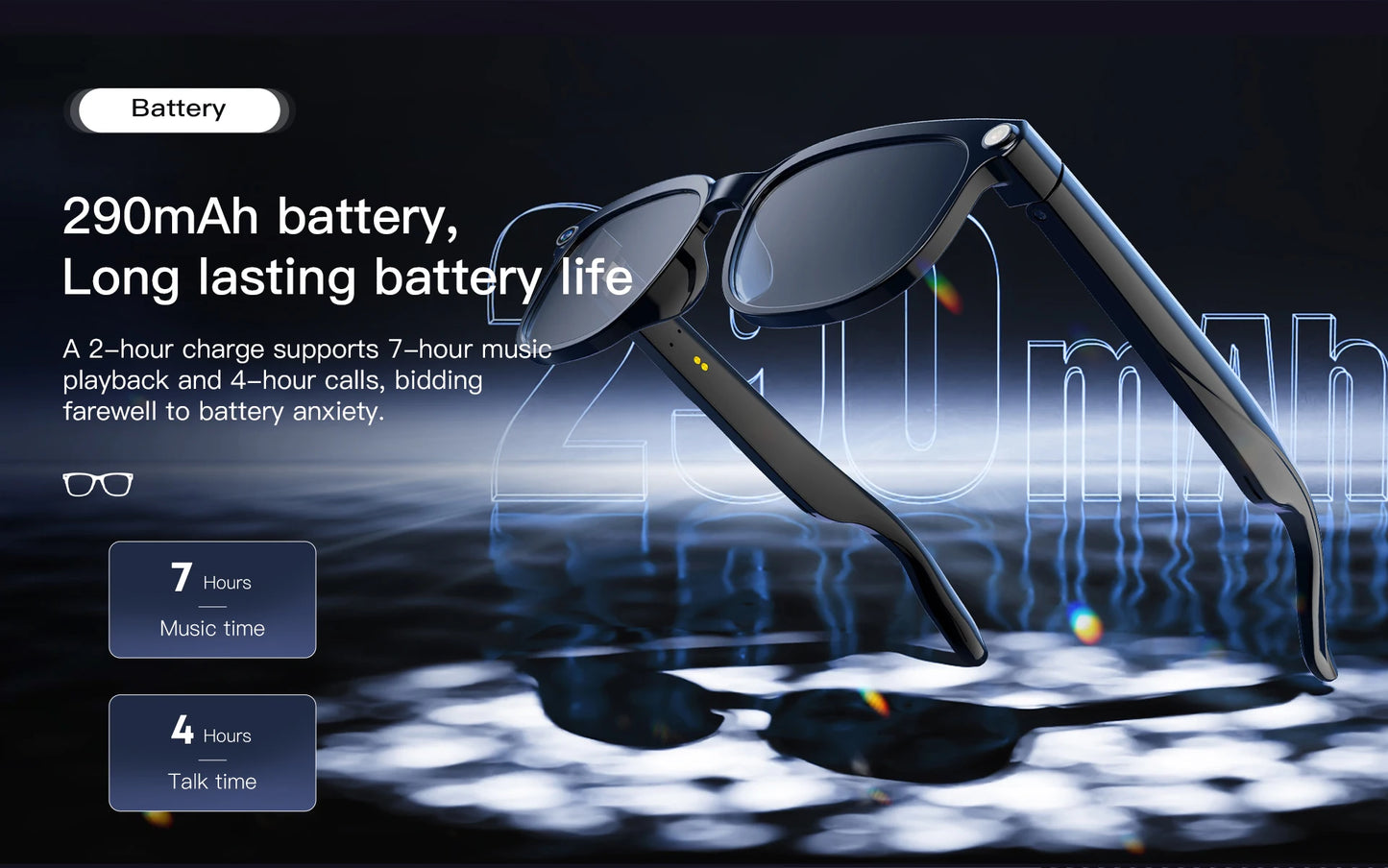 W630 Smart Brille – Kamera, KI-Übersetzung & WiFi Streaming