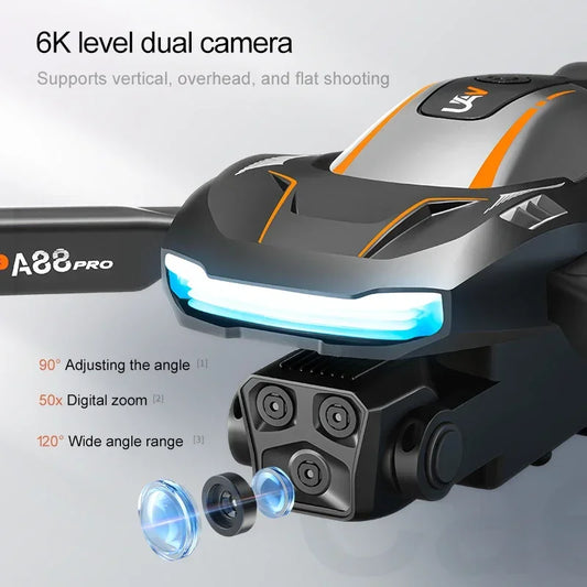 4K Profi Drohne – Triple Kamera, Hinderniserkennung & faltbar für Einsteiger