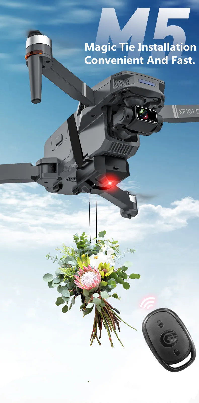 Drohnen Abwurfsystem DJI – kompatibel mit Mini/Mavic/Phantom für Angeln & Events