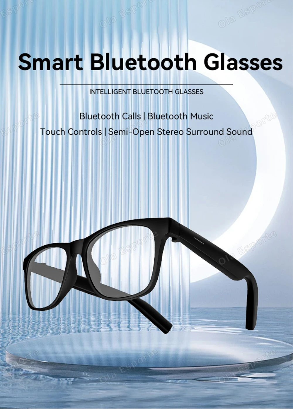 AI Smart Glasses – Bluetooth 5.3, Musik, Anrufe & offenes Audio
