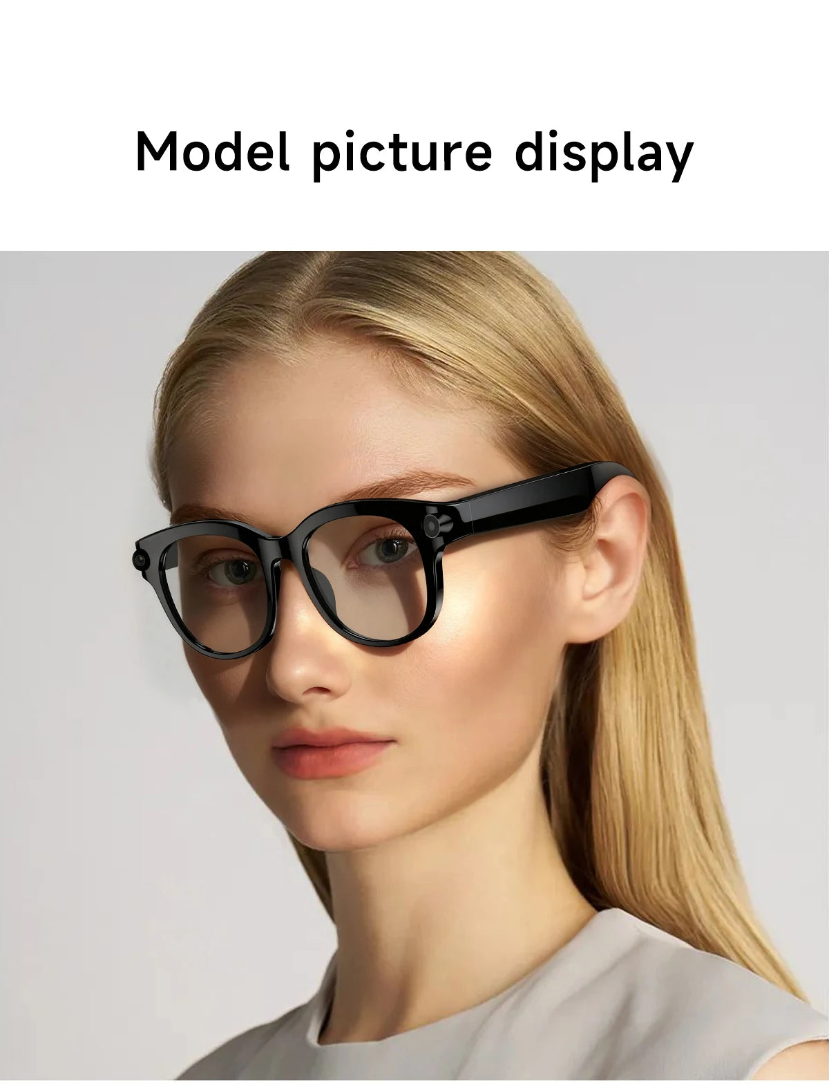 KI Smart Brille – Bilderkennung, KI-Sprachassistent, Musiksteuerung & TYPE-C Schnellladung