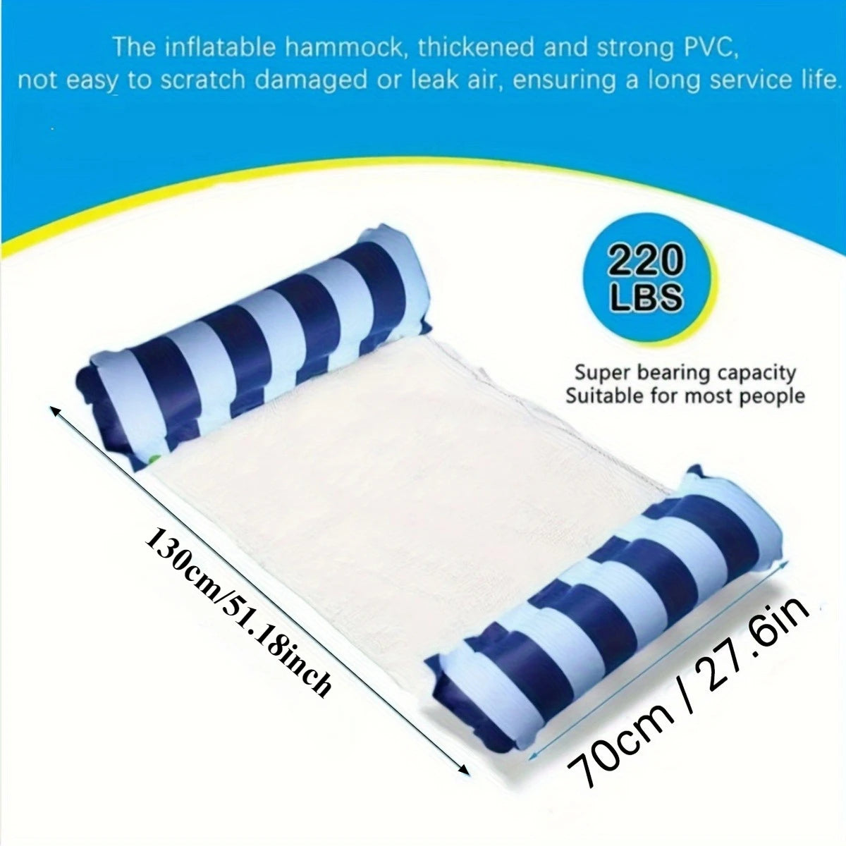 Aufblasbare Pool-Hängematte – Wasserlounger für Erwachsene