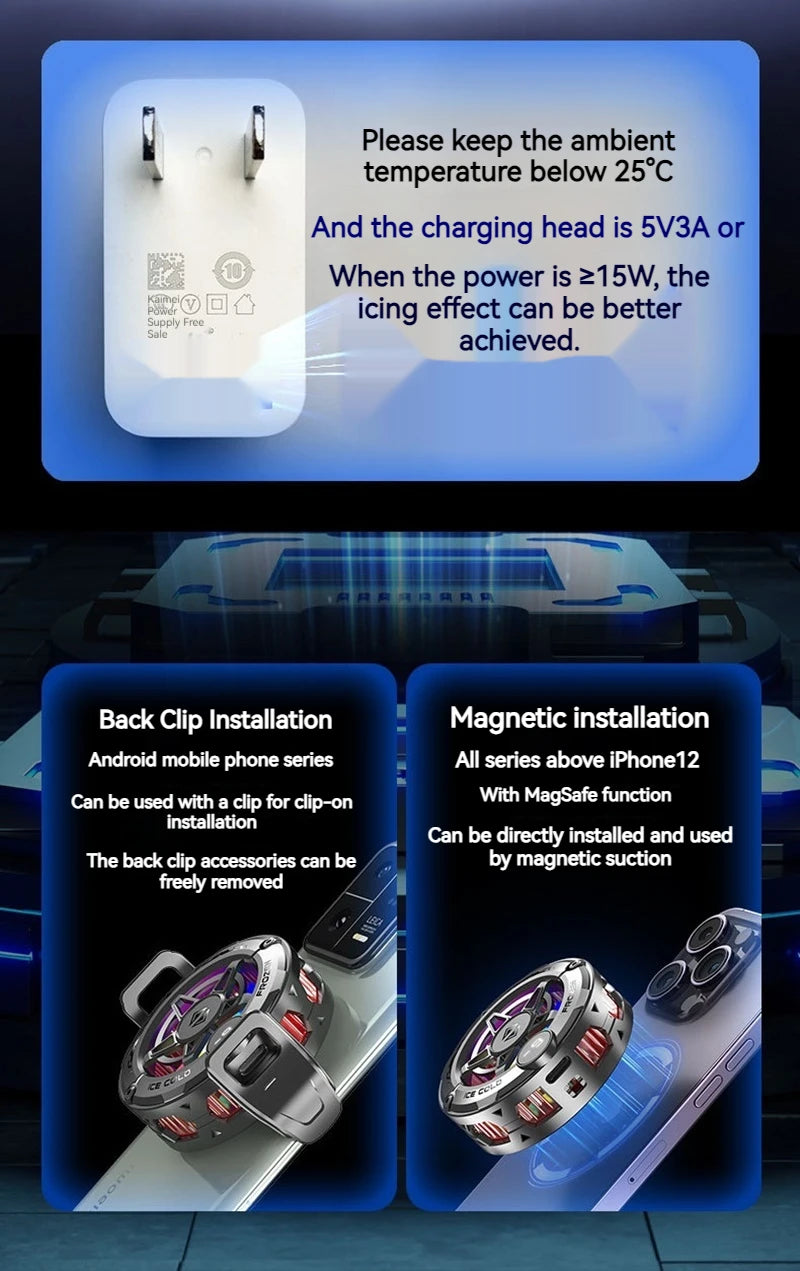 K20 Magnetischer Handy-Kühler – Portabel, RGB & Digitaldisplay für Gaming – Bild 11
