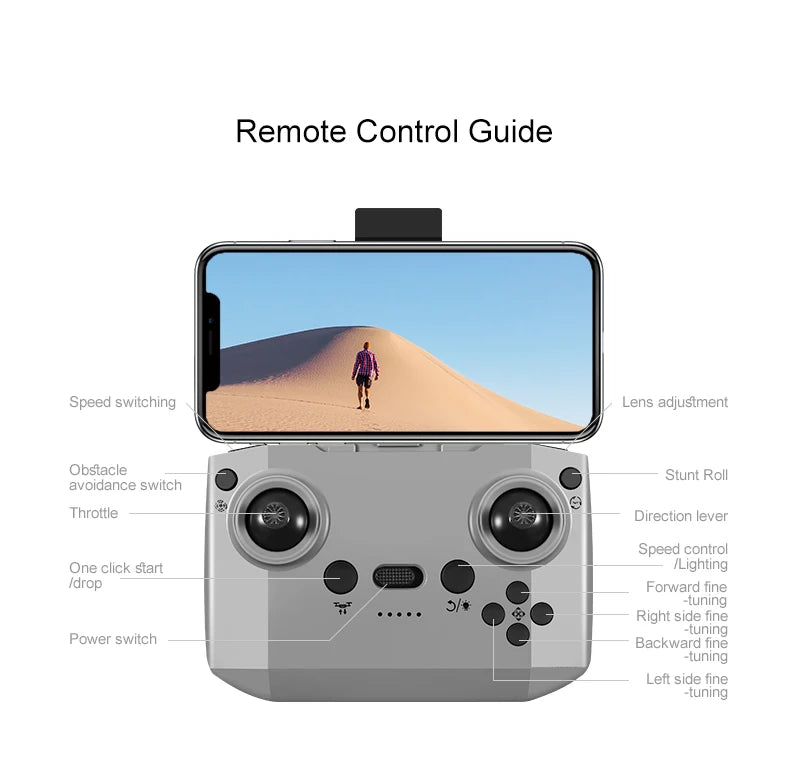 D16 8K Drohne – Dual Kamera, FPV, 5G WiFi & Hinderniserkennung