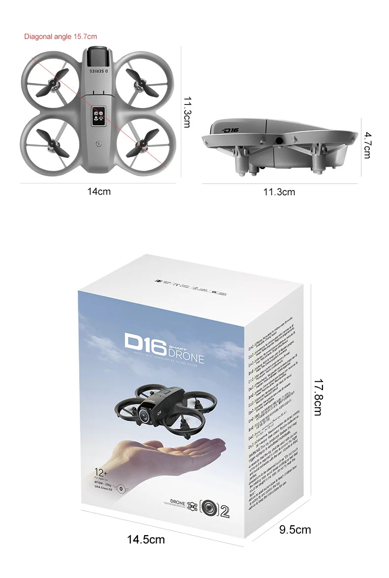 D16 8K Drohne – Dual Kamera, FPV, 5G WiFi & Hinderniserkennung
