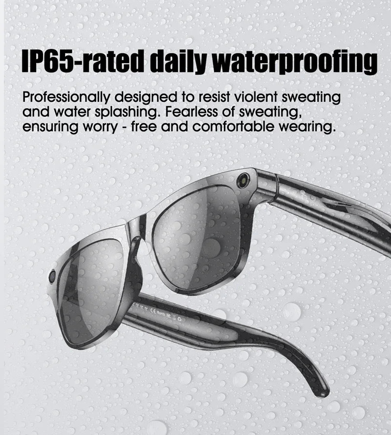 KI Smart Brille 1080P HD – Bluetooth, Farbwechsel-Linsen & Sprachassistent