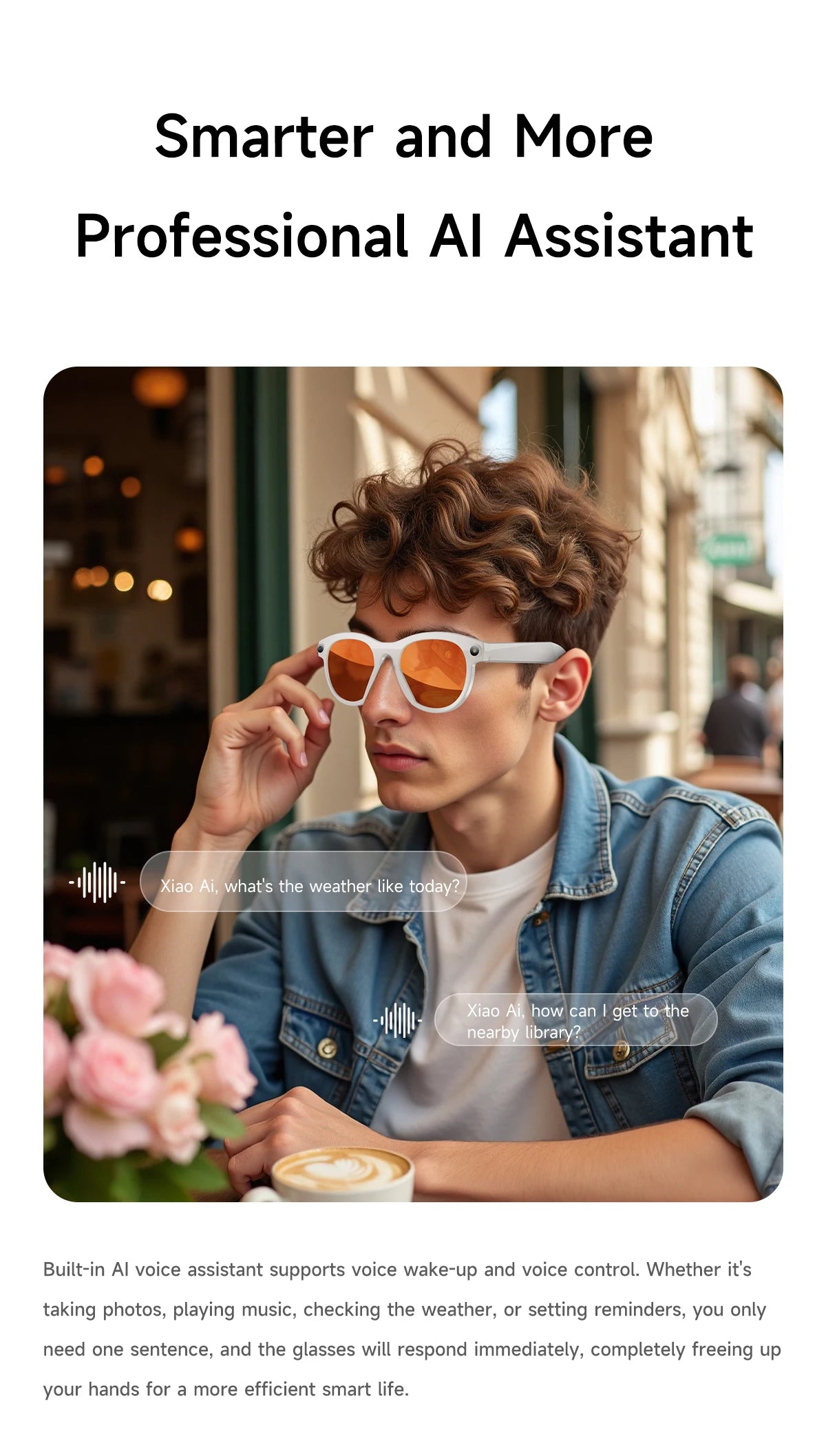 KI Smart Brille 2025 – 800W Kamera, Foto & Video, Übersetzung, Musik & BT Anruf