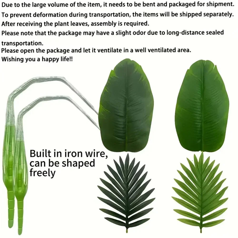 Künstliche Pflanzen Set 3er – Monstera, Palme & Bananenbaum für Deko