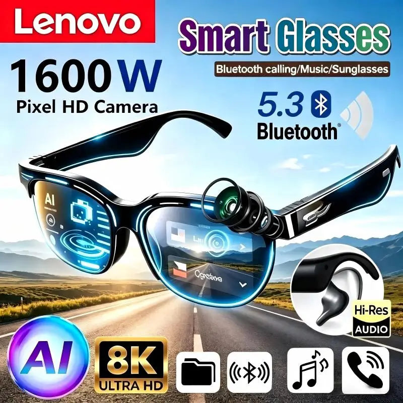 Lenovo XG88 Pro Bluetooth-Smart-Brille für Musik und Anrufe – Produktbild 1