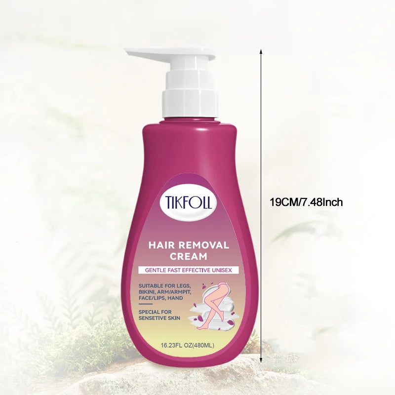 Haarentfernungscreme 480ml – Sanfte Formel für Männer & Frauen, Beine, Arme & Intimbereich