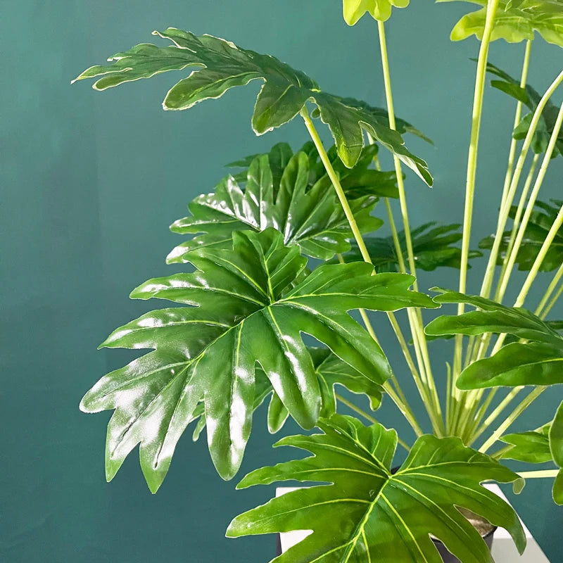 Kunstpflanze Monstera Schildblatt – Realistische Kunstblätter für Innen & Außen, Heimdeko