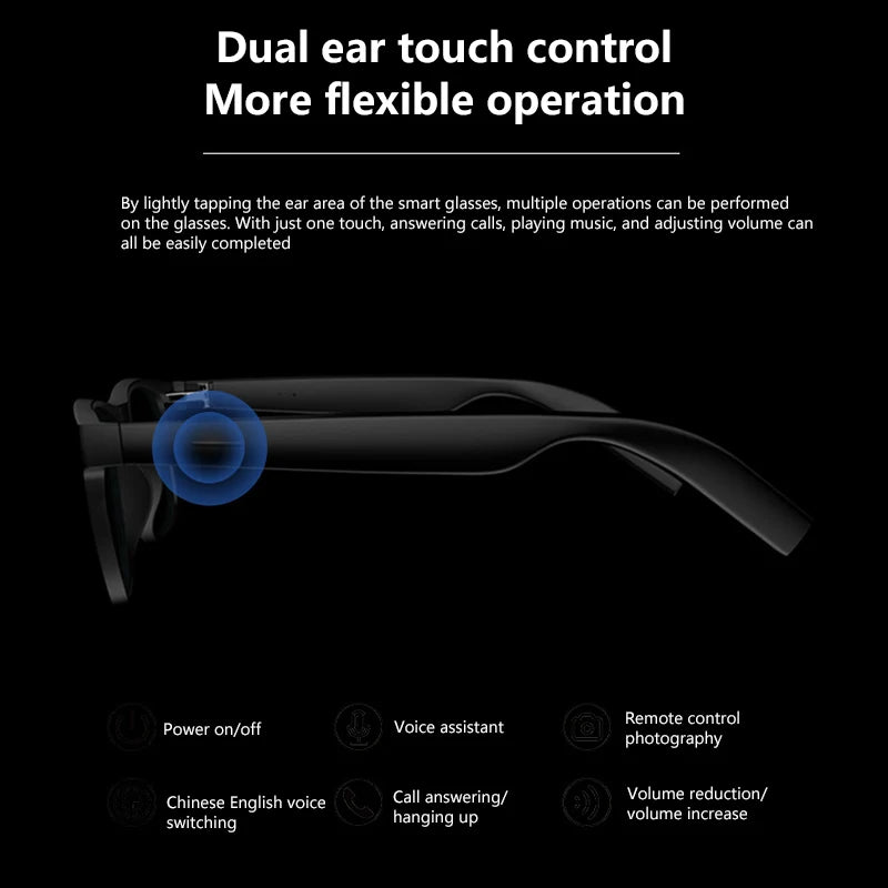 Lenovo KI Smart Brille – Kamera, Aufnahme & Übersetzer mit Sprachsteuerung