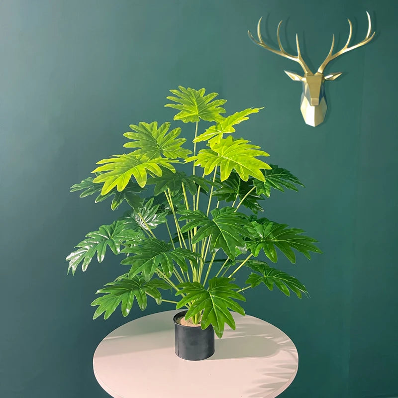 Kunstpflanze Monstera Schildblatt – Realistische Kunstblätter für Innen & Außen, Heimdeko